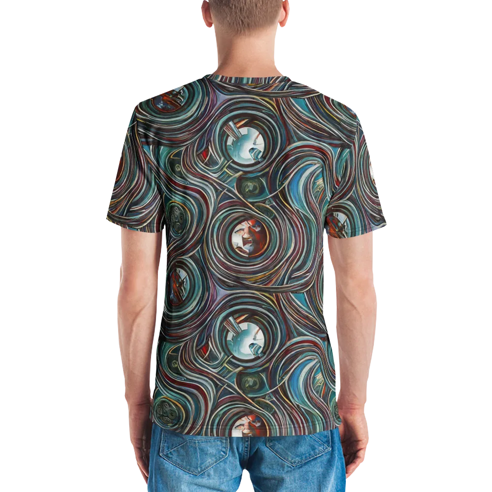 Vortex Portraits on Men's Crew Neck T-Shirt — Back