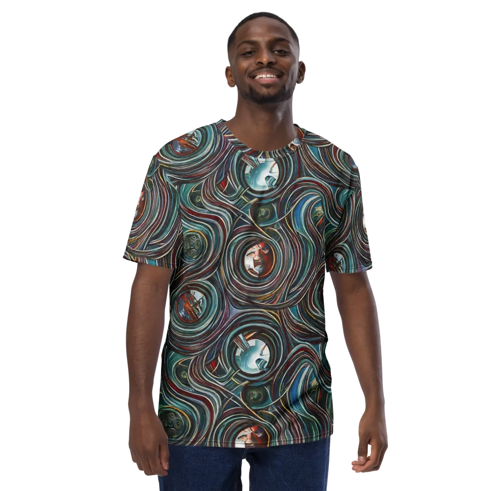 Vortex Portraits on Men's Crew Neck T-Shirt — Front