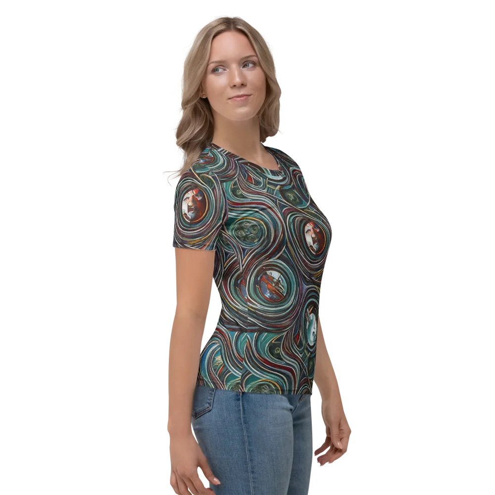Vortex Portraits on Women's Crew Neck T-Shirt — Right