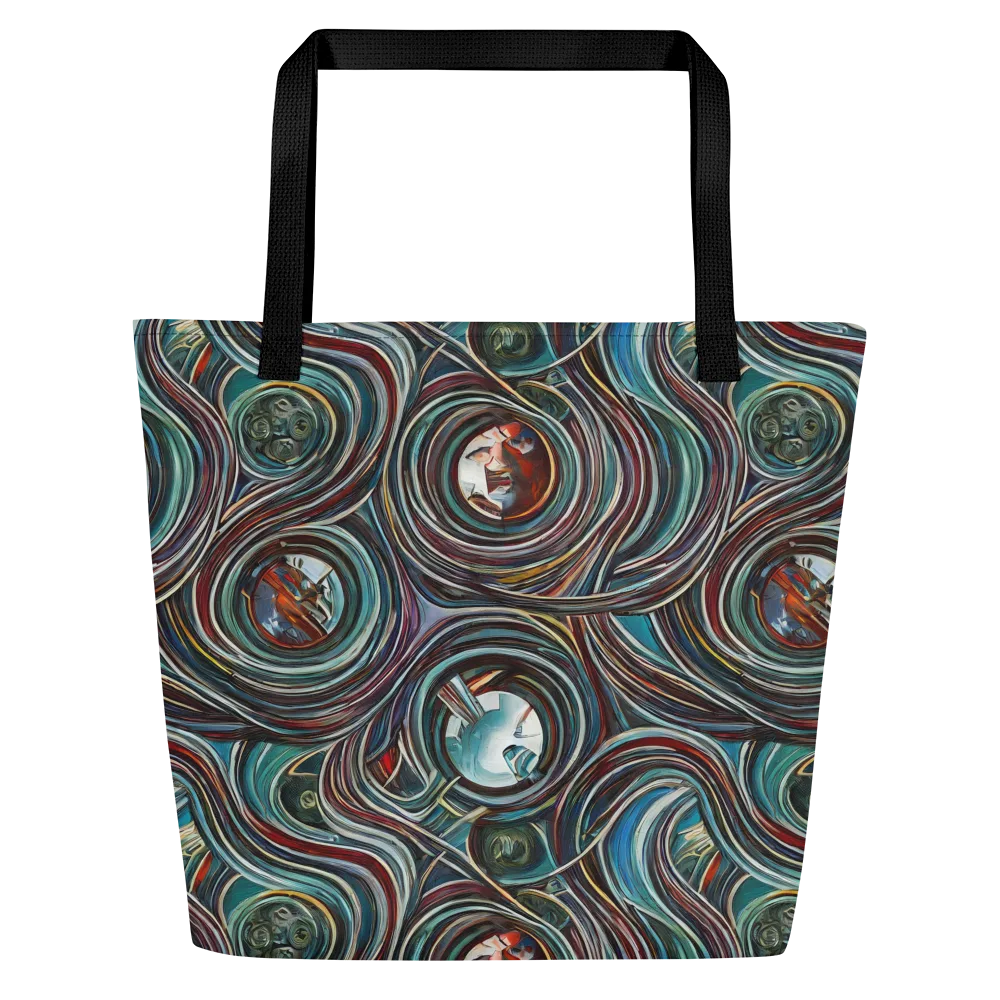 Vortex Portraits on Large Tote Bag W/ Pocket — Front