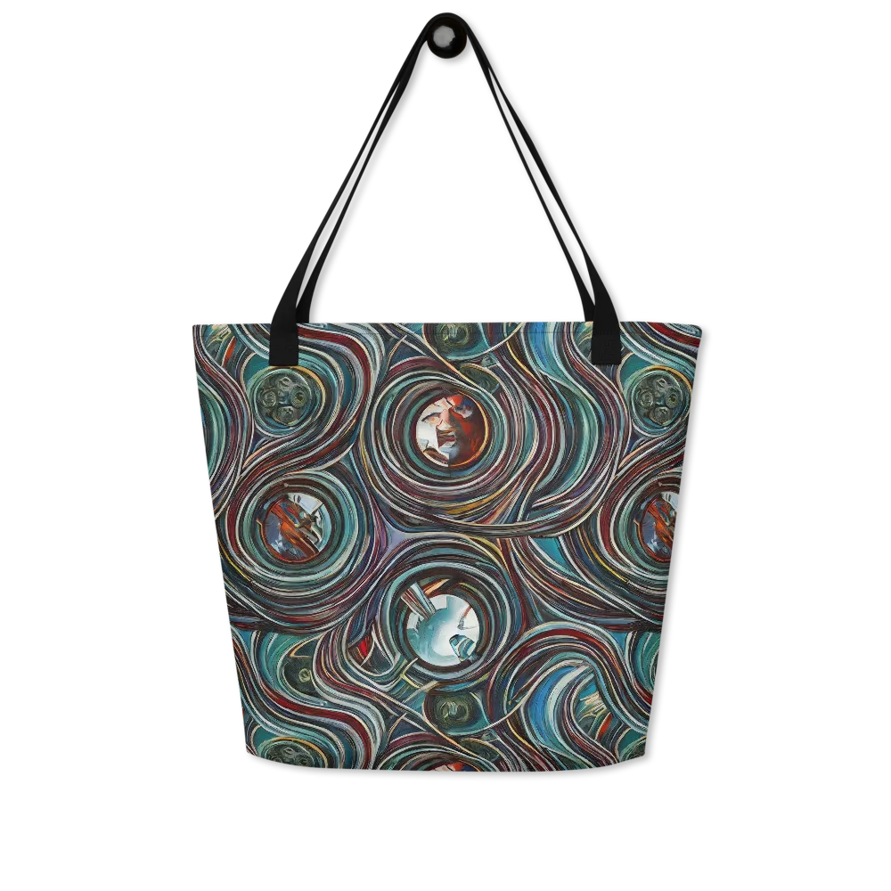 Vortex Portraits on Large Tote Bag W/ Pocket — Front