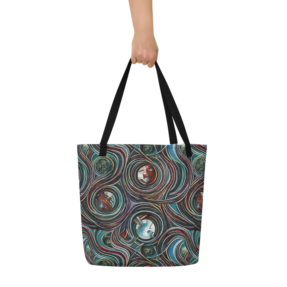 Vortex Portraits on Large Tote Bag W/ Pocket — Front