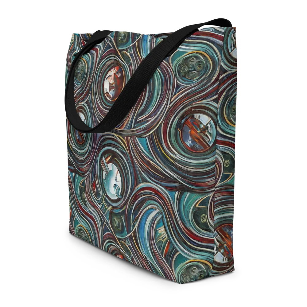 Vortex Portraits on Large Tote Bag W/ Pocket — Front