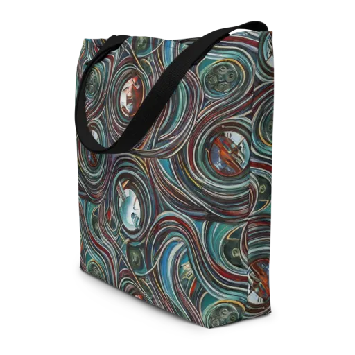 Vortex Portraits on a Large Tote Bag W/ Pocket