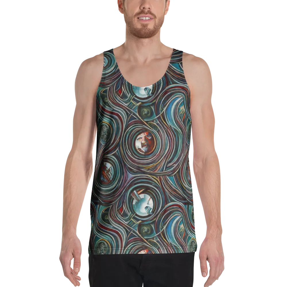 Vortex Portraits on Men's Tank Top — Front
