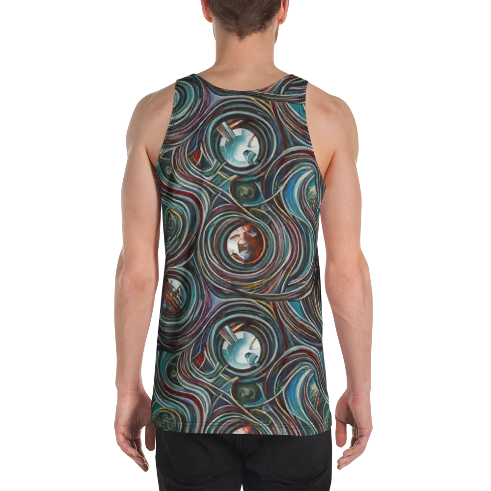 Vortex Portraits on Men's Tank Top — Back