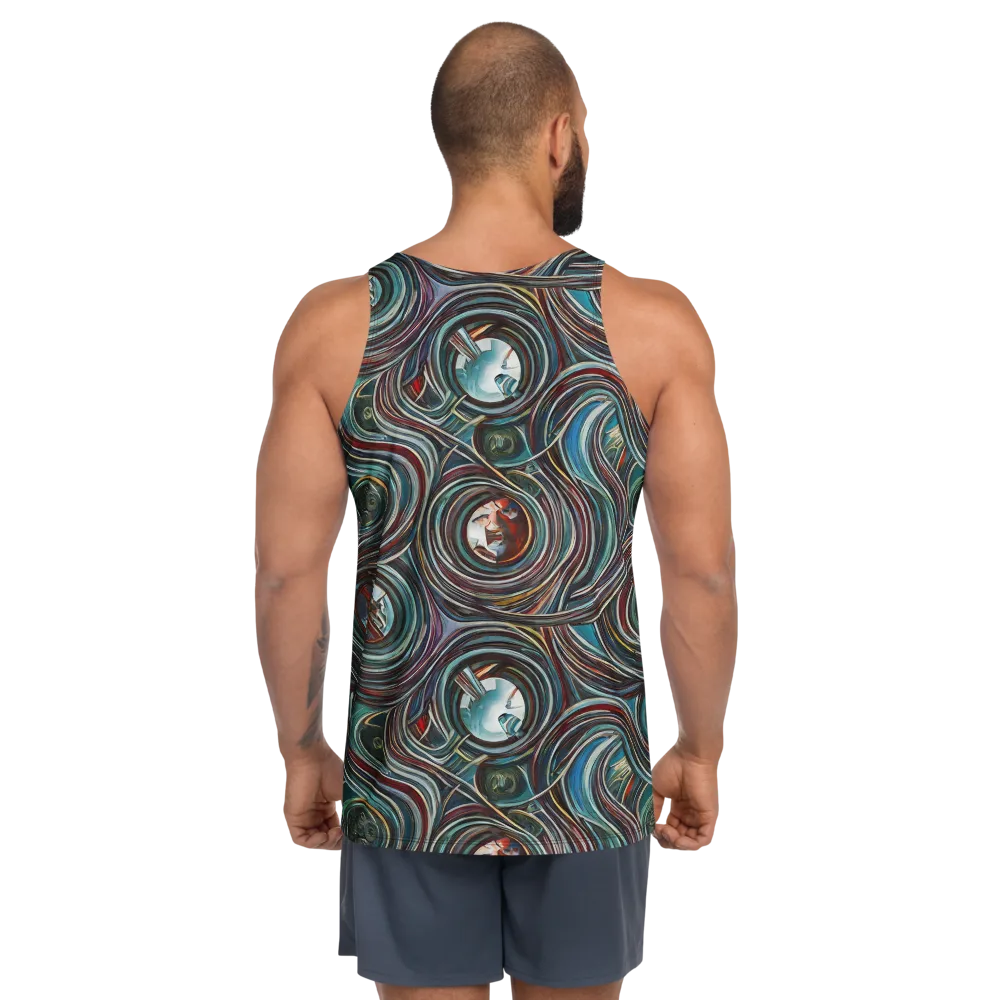 Vortex Portraits on Men's Tank Top — Back
