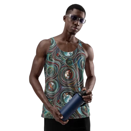 Vortex Portraits on a Men's Tank Top