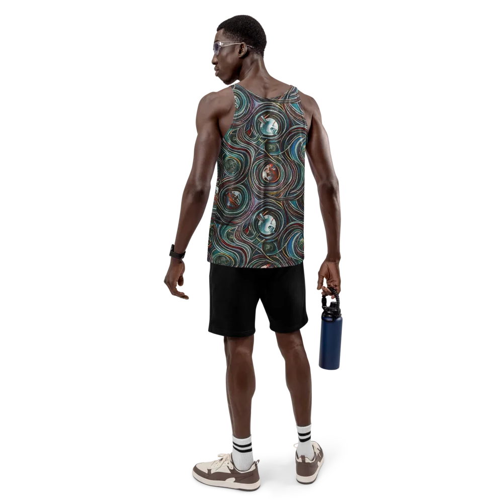 Vortex Portraits on Men's Tank Top — Back