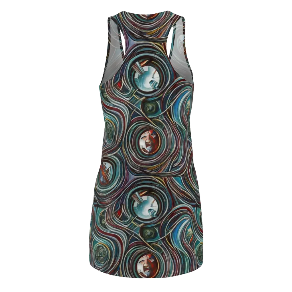 Vortex Portraits on Racerback Dress — Back