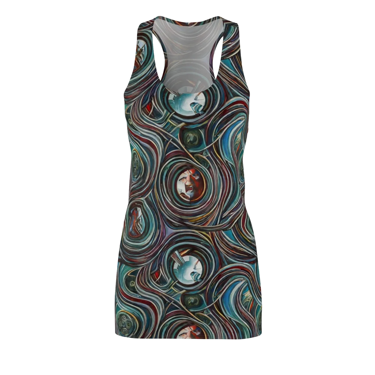 Vortex Portraits on Racerback Dress — Front