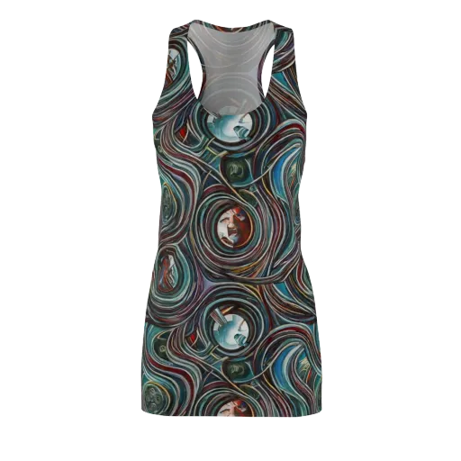 Vortex Portraits on a Racerback Dress