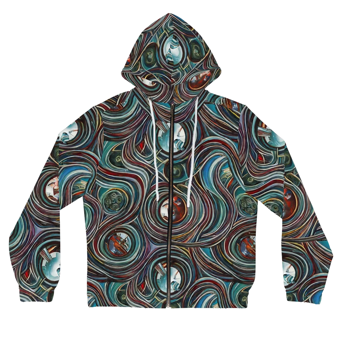 Vortex Portraits on Women's Full-Zip Hoodie — Front