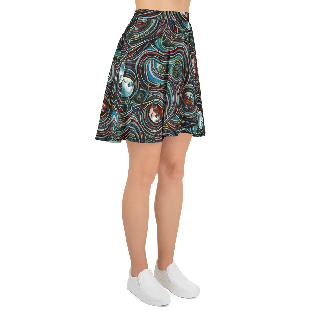 Vortex Portraits on Skater Skirt — Right