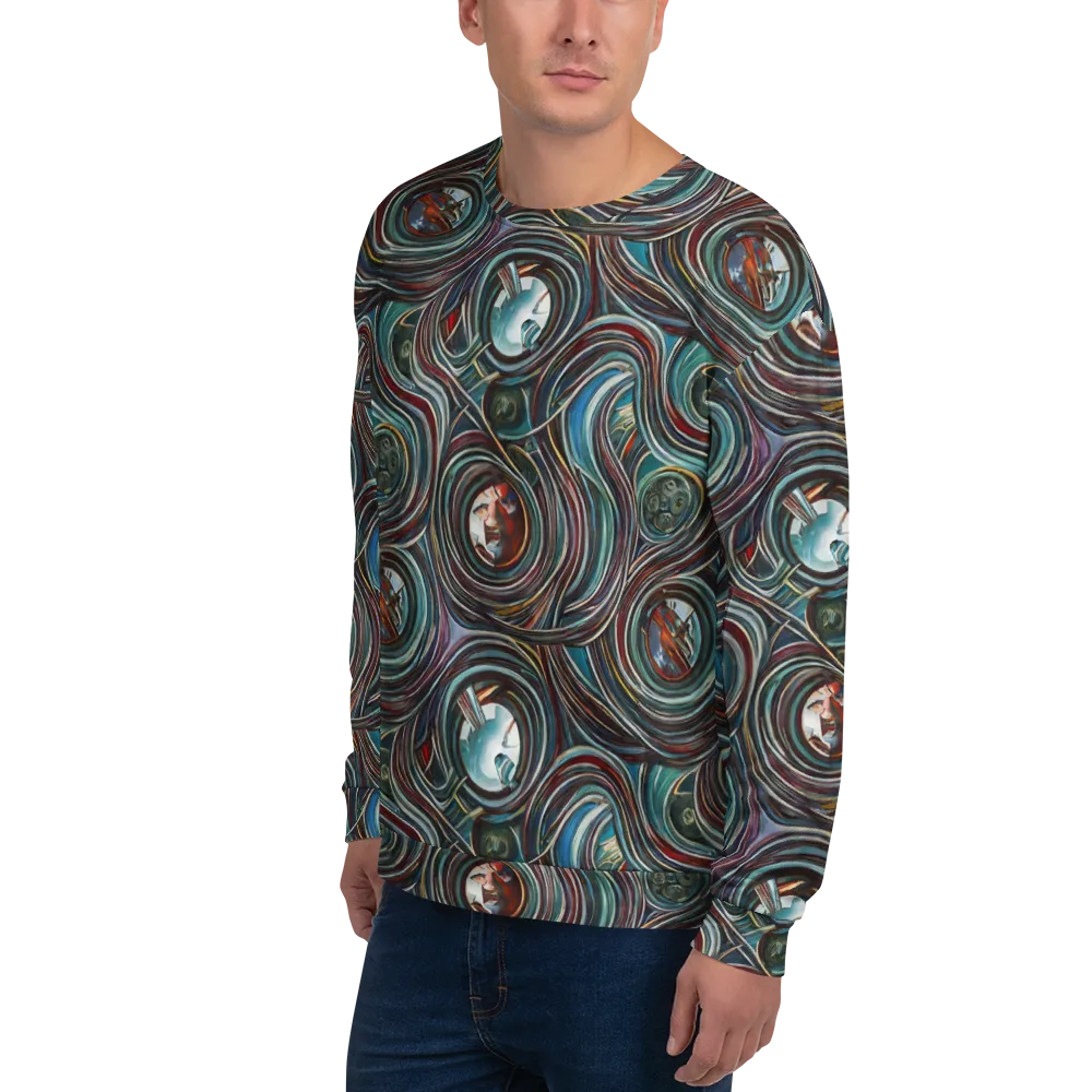 Vortex Portraits on Sweatshirt — Left Front