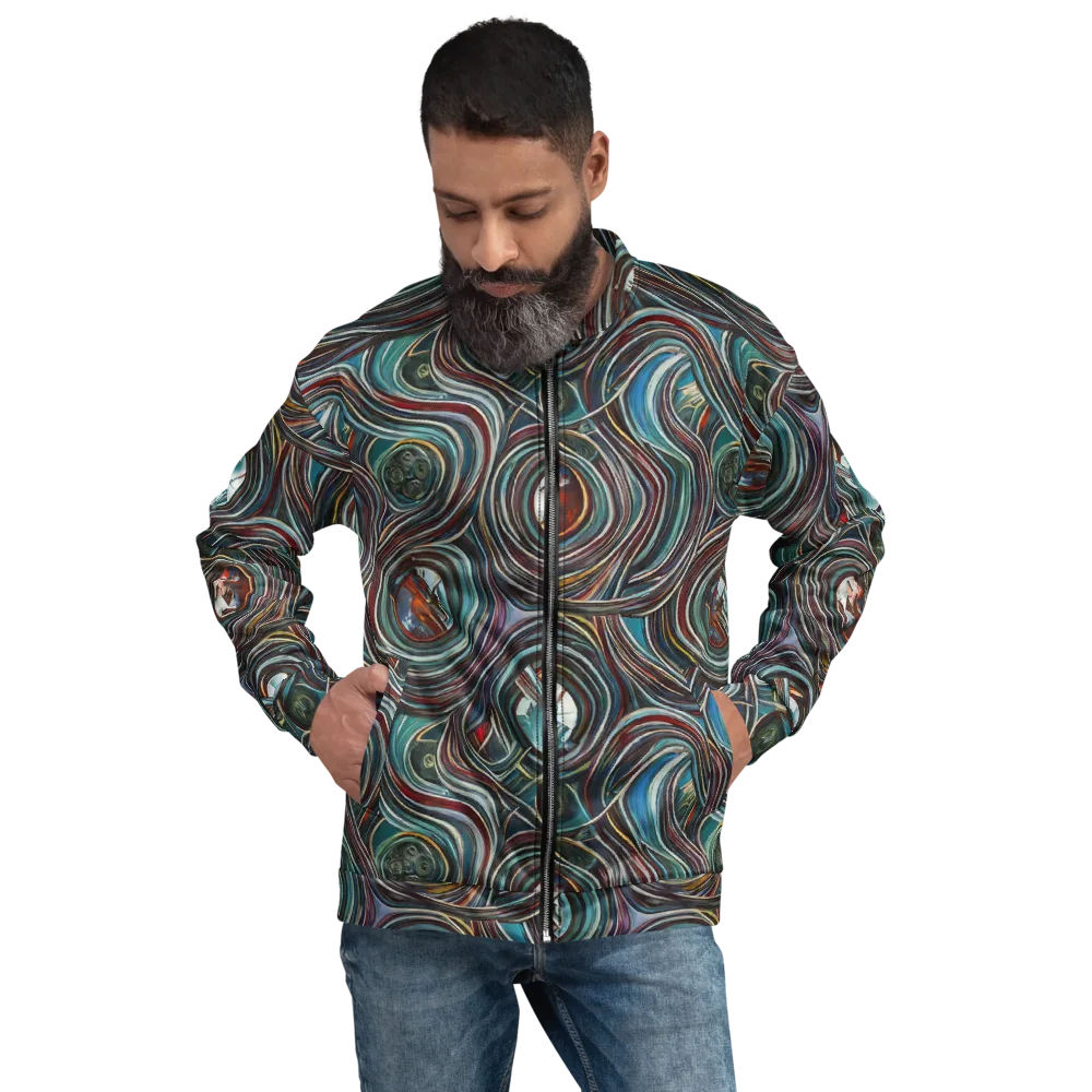 Vortex Portraits on Bomber Jacket — Front