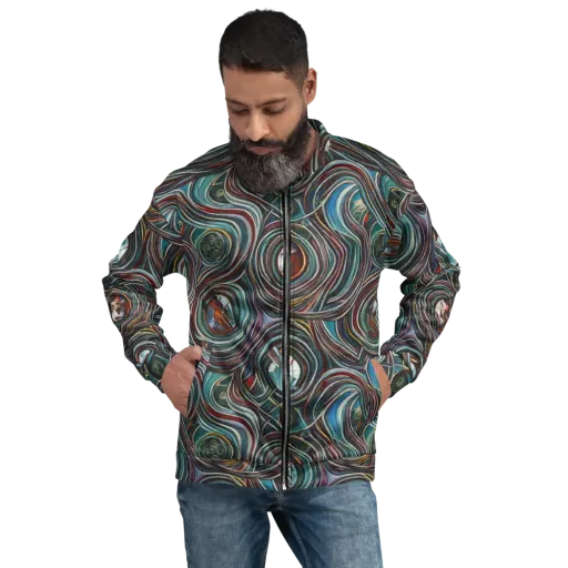Vortex Portraits on a Bomber Jacket