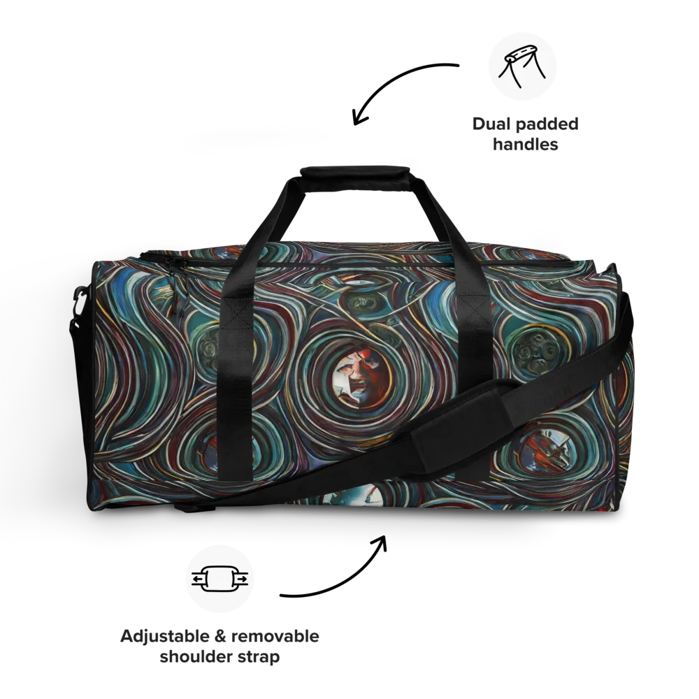 Vortex Portraits on Duffle Bag — Front