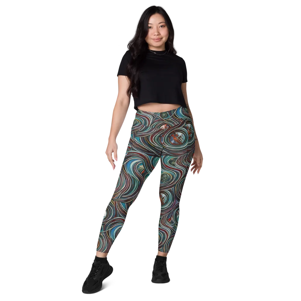 Vortex Portraits on Leggings with Pockets — Front