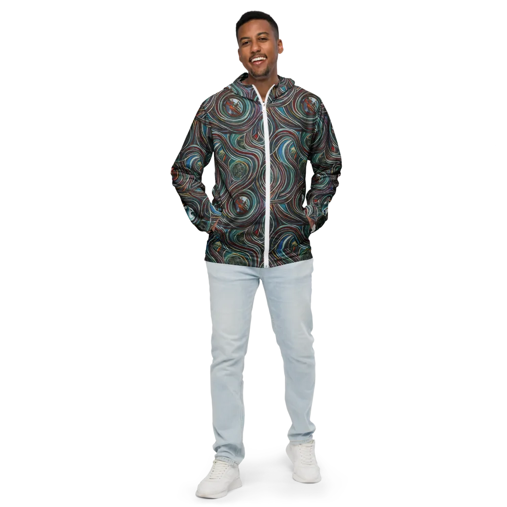 Vortex Portraits on Men's Windbreaker — Front