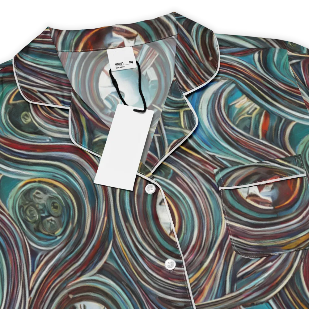 Vortex Portraits on Women's Short Sleeve Pajama Top — Product details