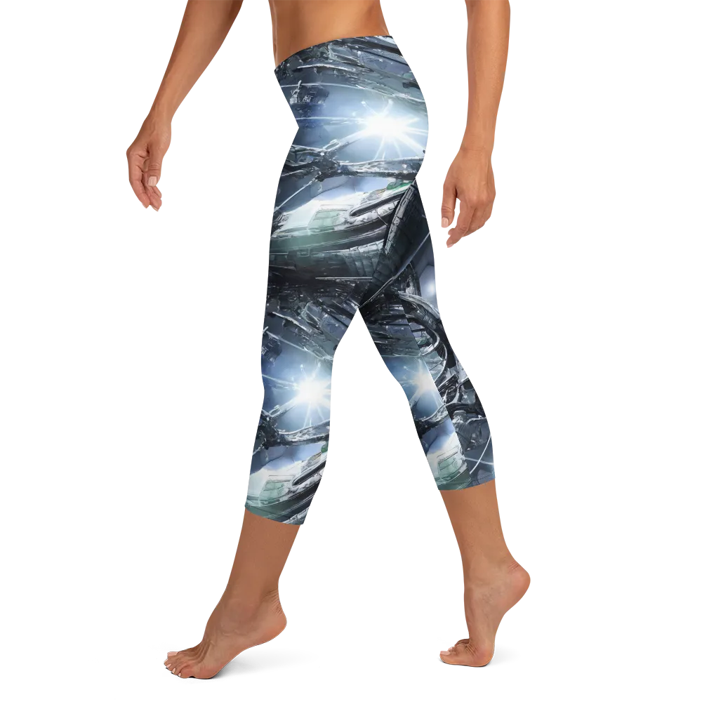 Starlight Engine on Capri Leggings — Left
