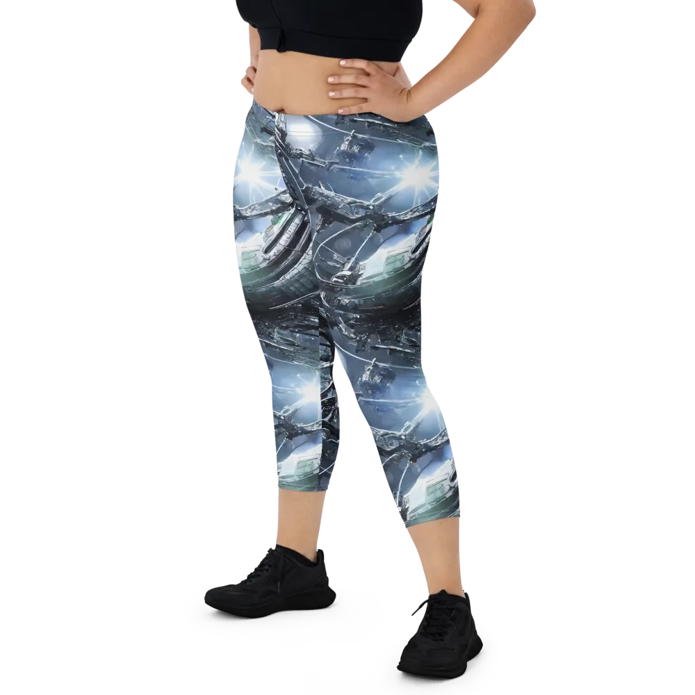 Starlight Engine on Capri Leggings — Front