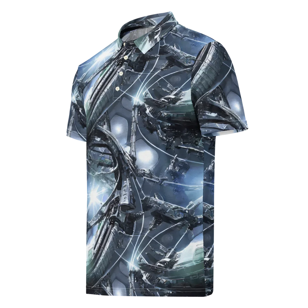 Starlight Engine on Men's Slim Fit Polo Shirt — Left Front