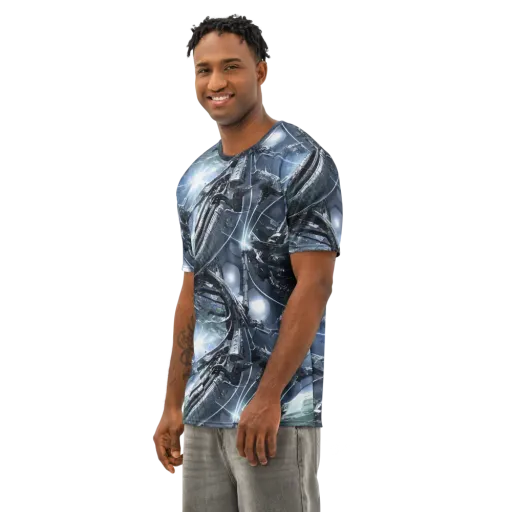 Starlight Engine on a Men's Cotton Crew Neck T-Shirt