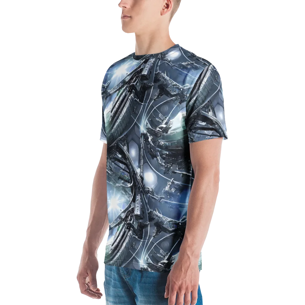 Starlight Engine on Men's Crew Neck T-Shirt — Left