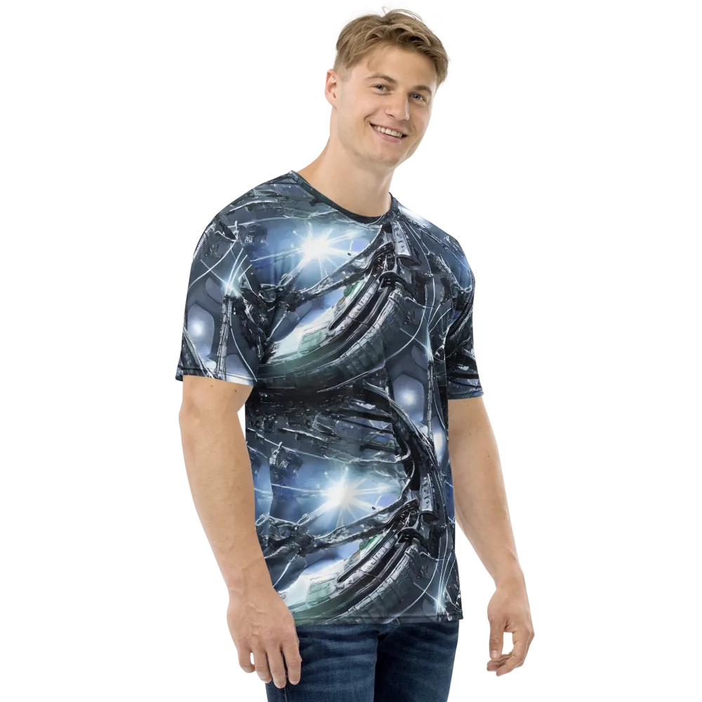 Starlight Engine on Men's Crew Neck T-Shirt — Right