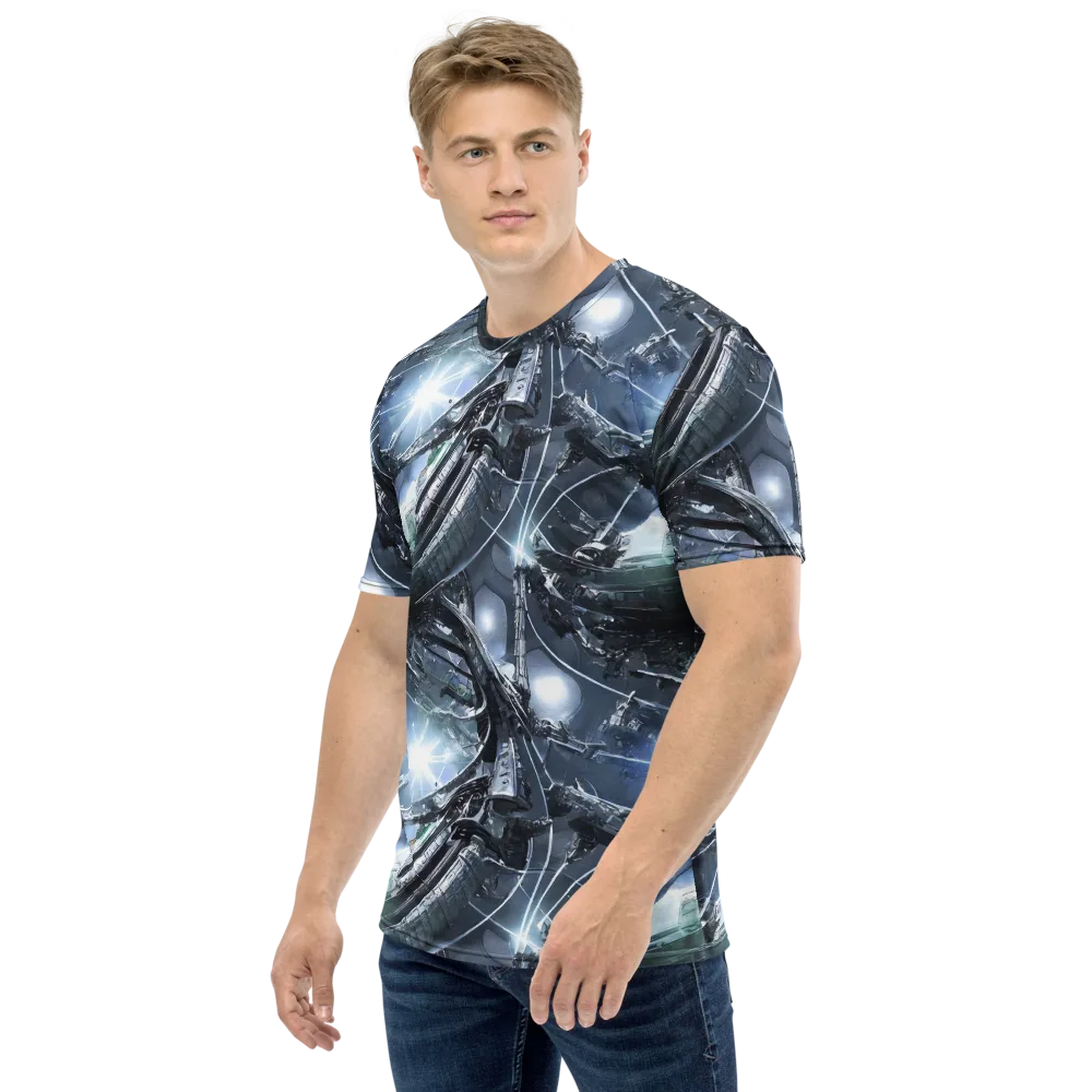 Starlight Engine on Men's Crew Neck T-Shirt — Left
