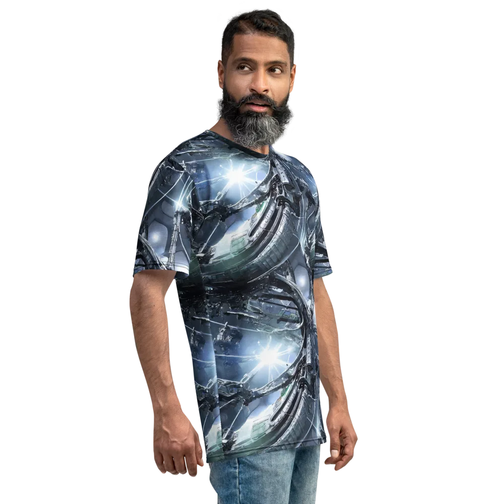 Starlight Engine on Men's Crew Neck T-Shirt — Right