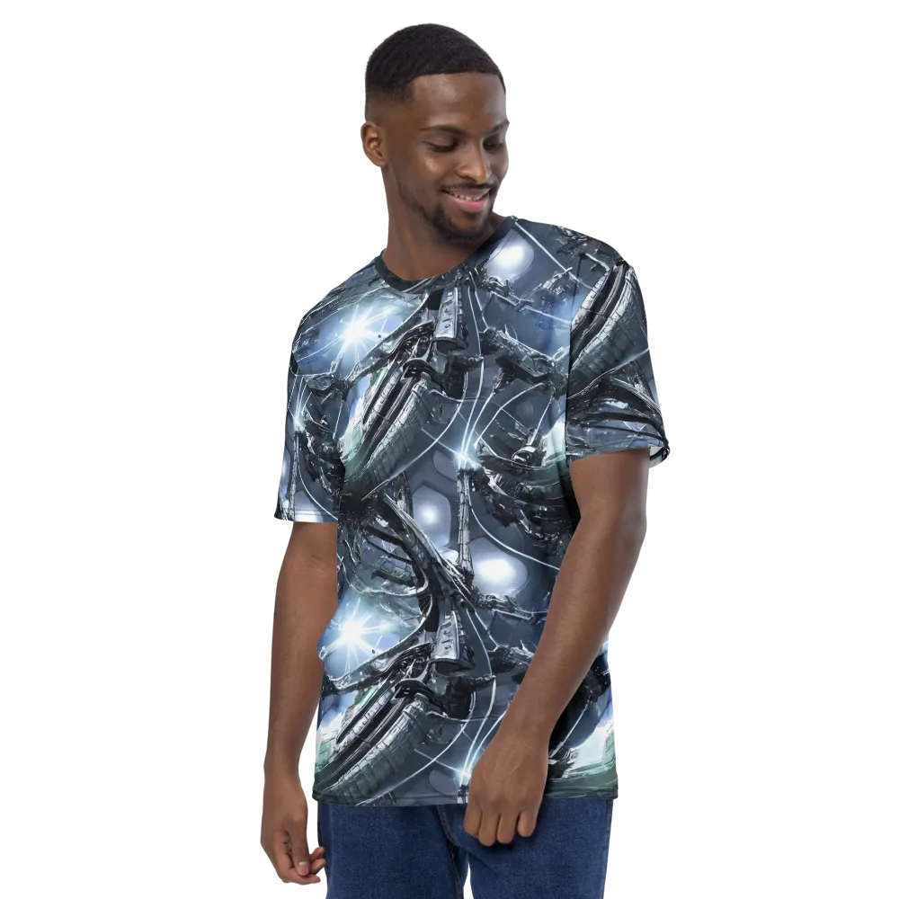 Starlight Engine on Men's Crew Neck T-Shirt — Left