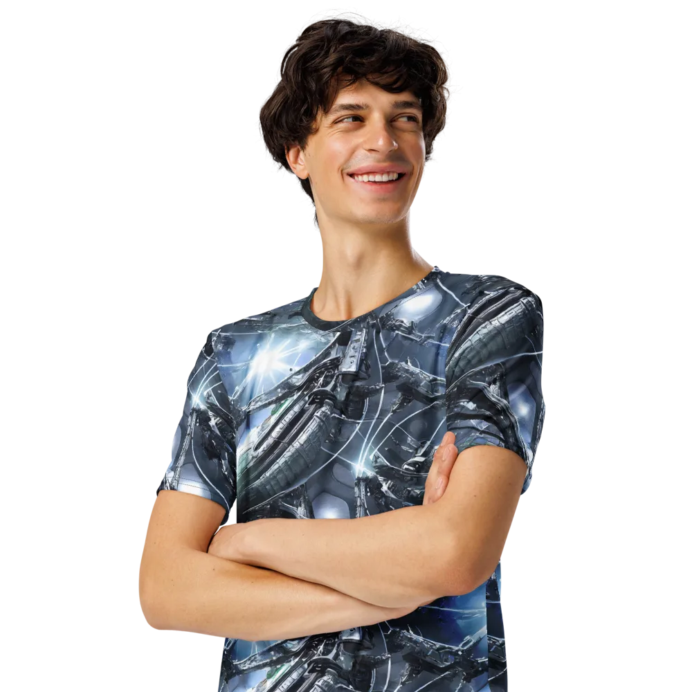 Starlight Engine on Men's Crew Neck T-Shirt — Left Front