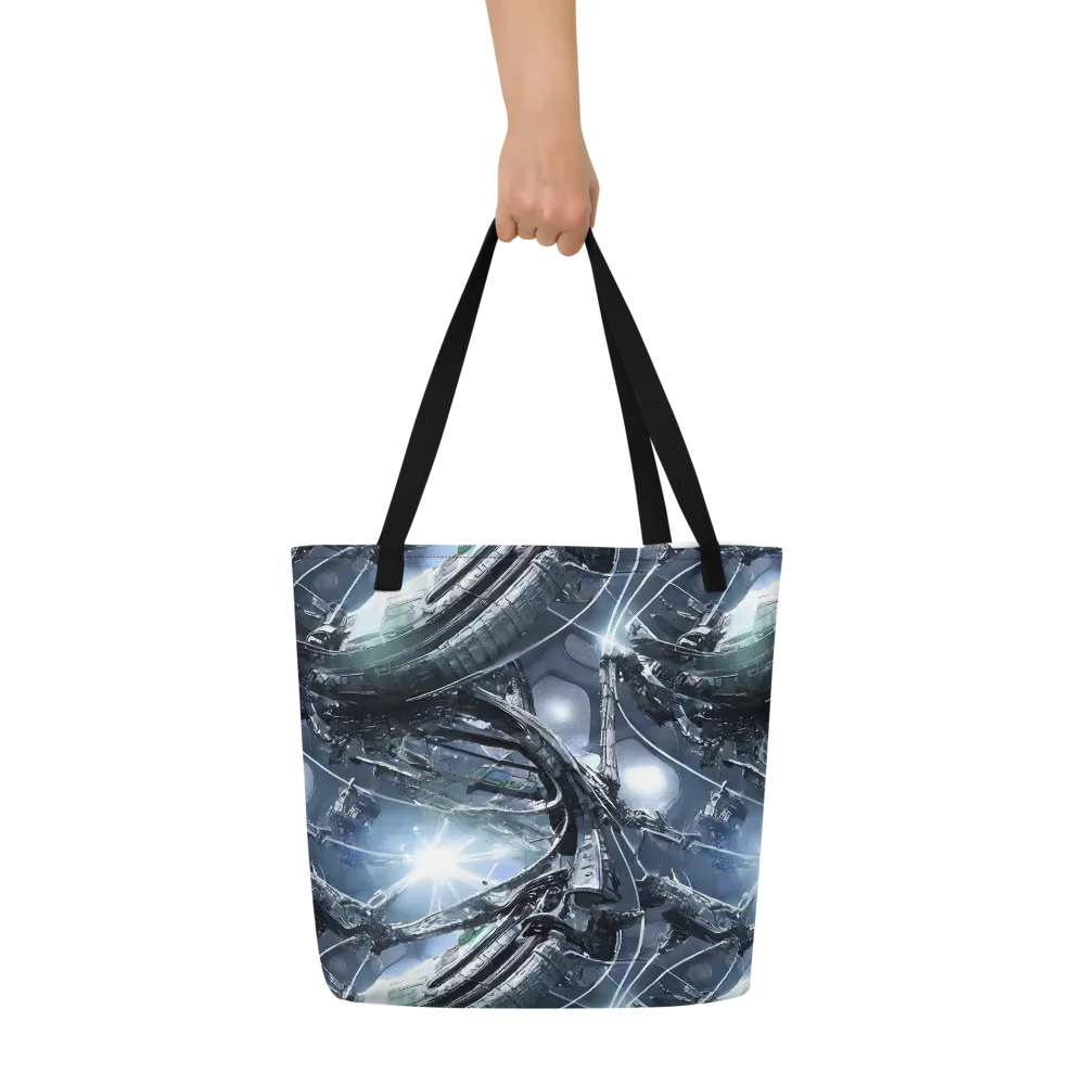 Starlight Engine on Large Tote Bag W/ Pocket — Front