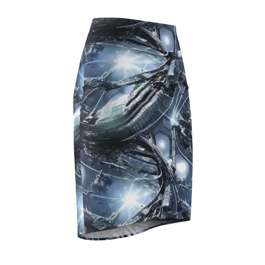 Starlight Engine on Pencil Skirt — Front Side