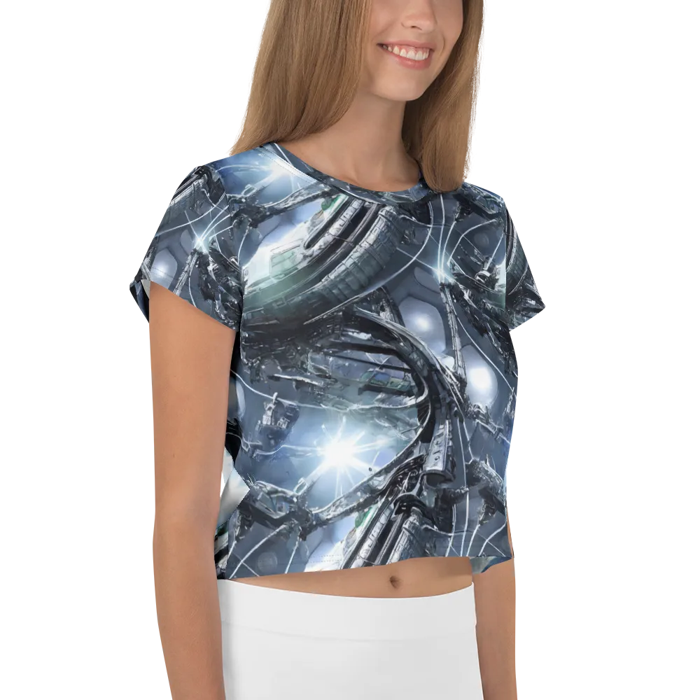 Starlight Engine on Crop Tee — Right
