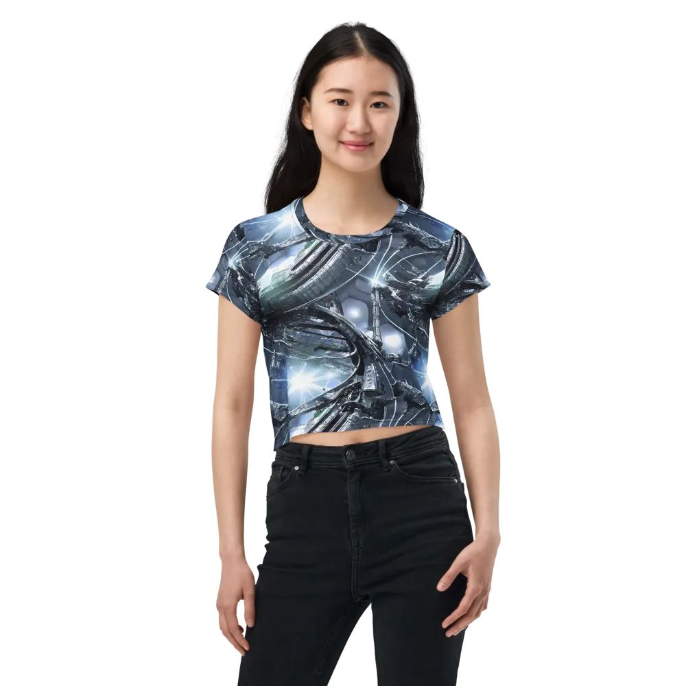Starlight Engine on Crop Tee — Front
