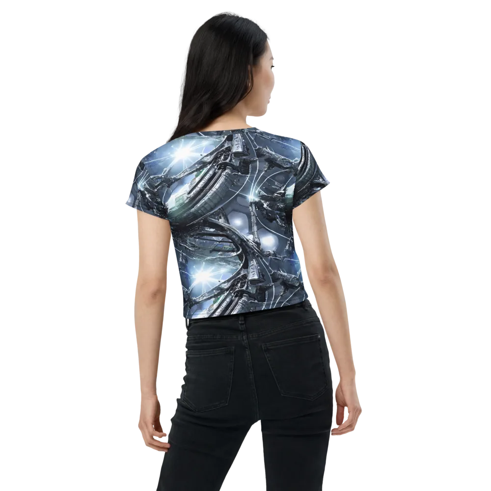 Starlight Engine on Crop Tee — Back