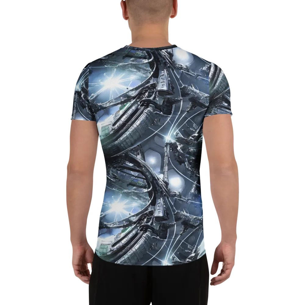 Starlight Engine on Men's Athletic T-Shirt — Back