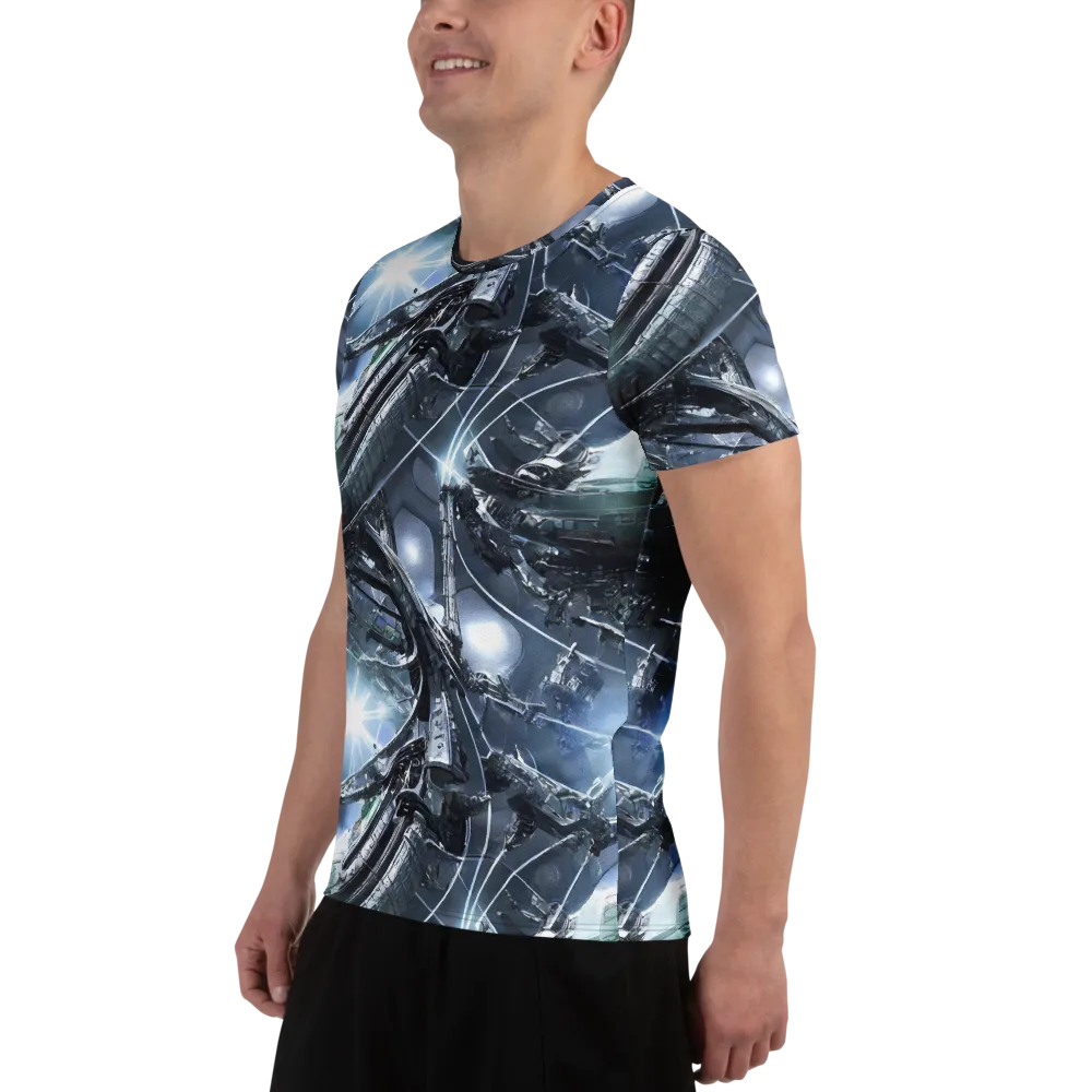 Starlight Engine on Men's Athletic T-Shirt — Left