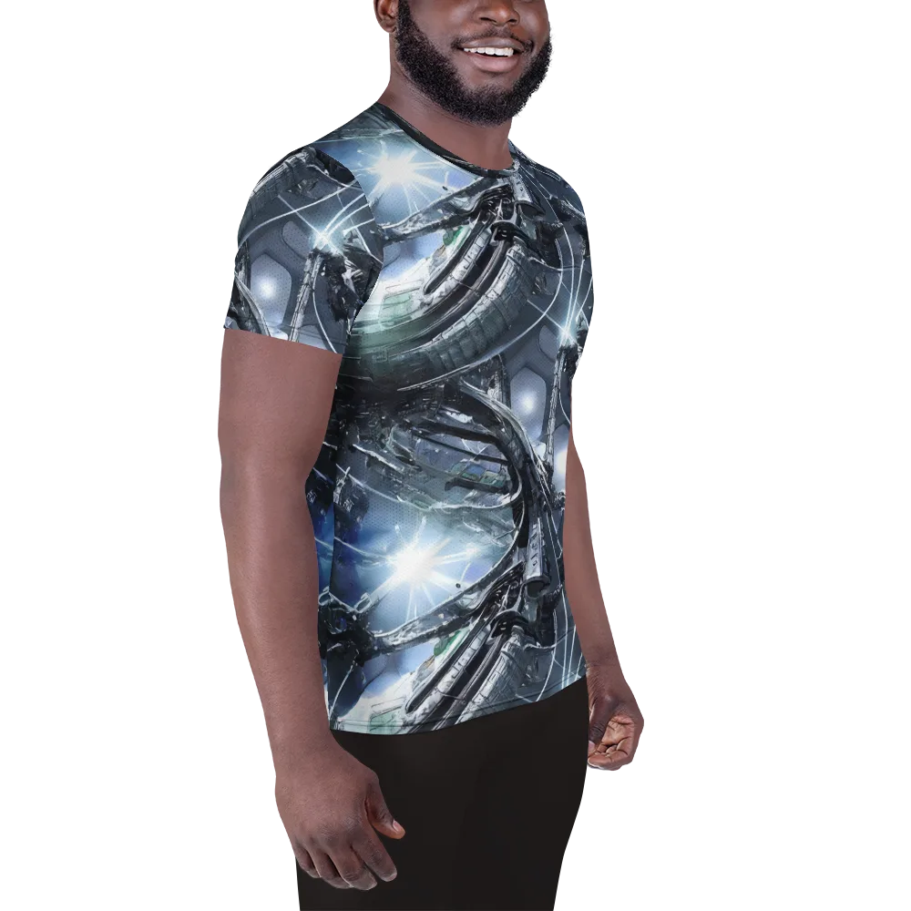 Starlight Engine on Men's Athletic T-Shirt — Right