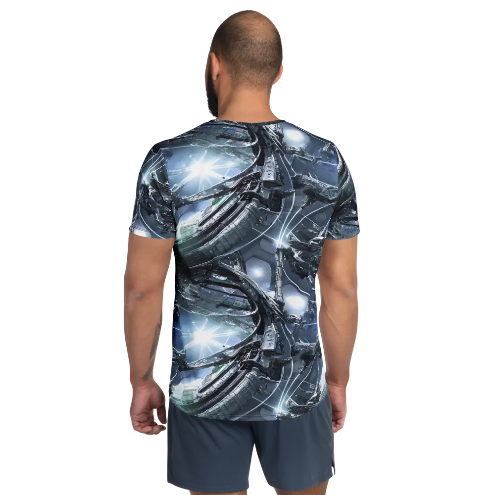 Starlight Engine on Men's Athletic T-Shirt — Back