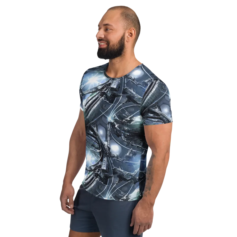 Starlight Engine on Men's Athletic T-Shirt — Left