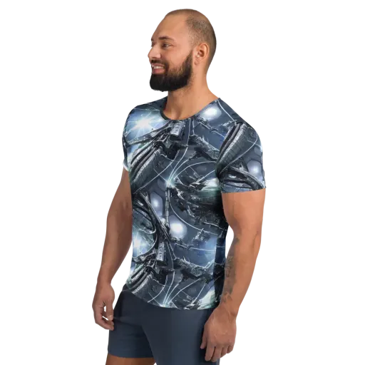 Starlight Engine on a Men's Athletic T-Shirt