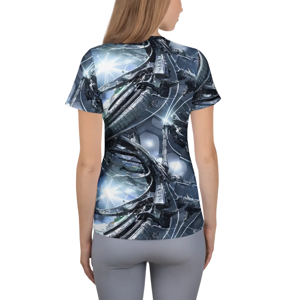 Starlight Engine on Women's Athletic T-Shirt — Back