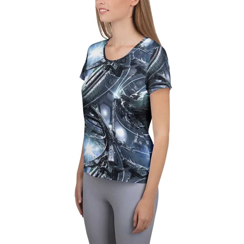 Starlight Engine on Women's Athletic T-Shirt — Left