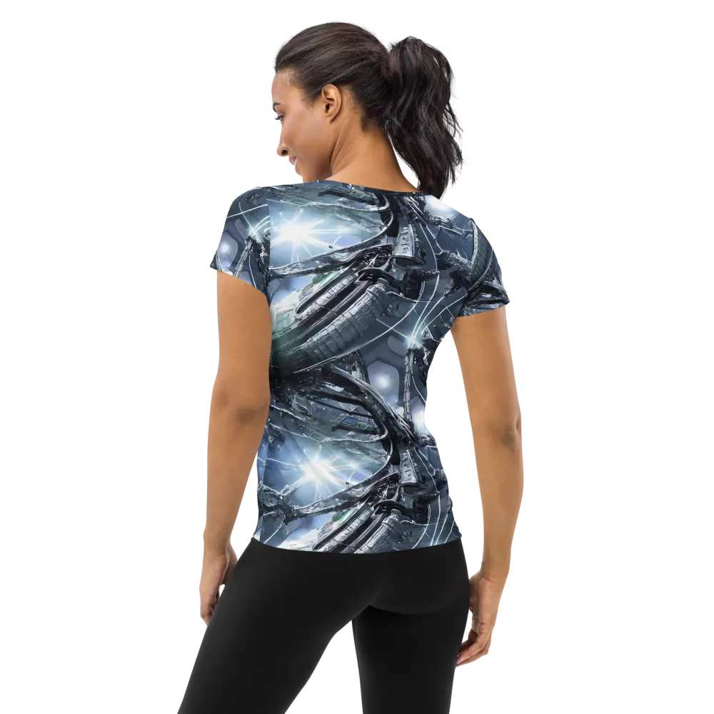 Starlight Engine on Women's Athletic T-Shirt — Back