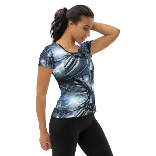 Starlight Engine on a Women's Athletic T-Shirt